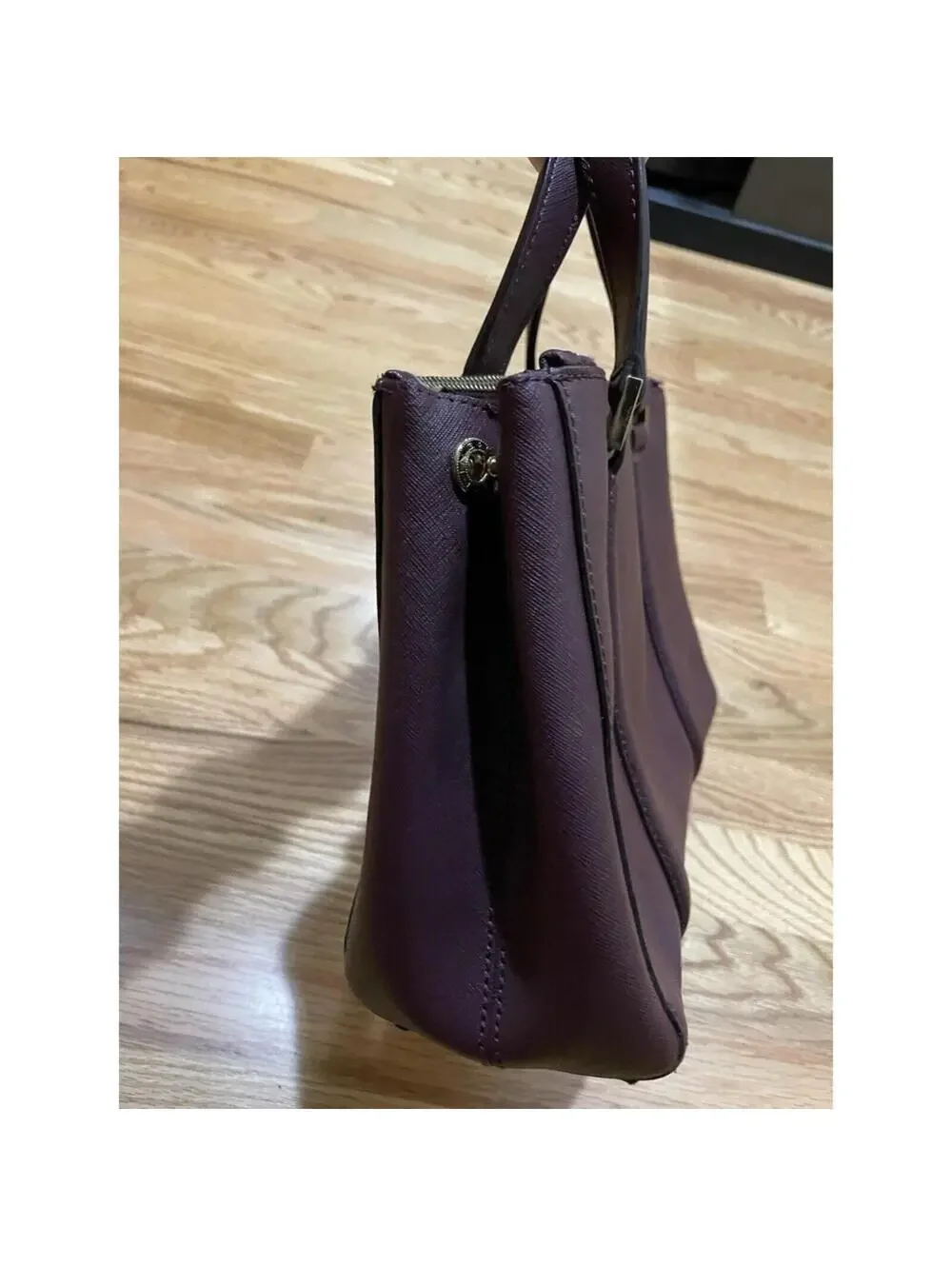 Kate Spade New York Purple Leather Small Tote Bag Purse